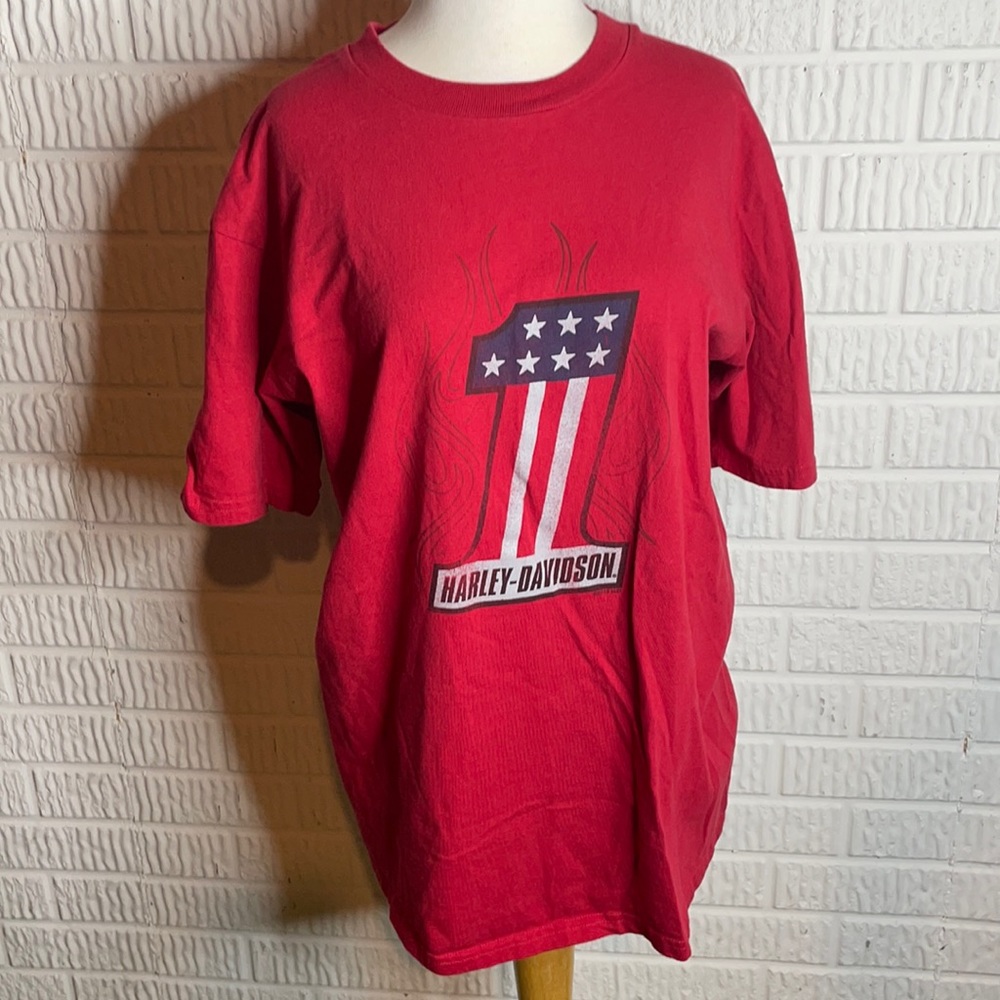 Harley Davidson Red Memphis T Shirt